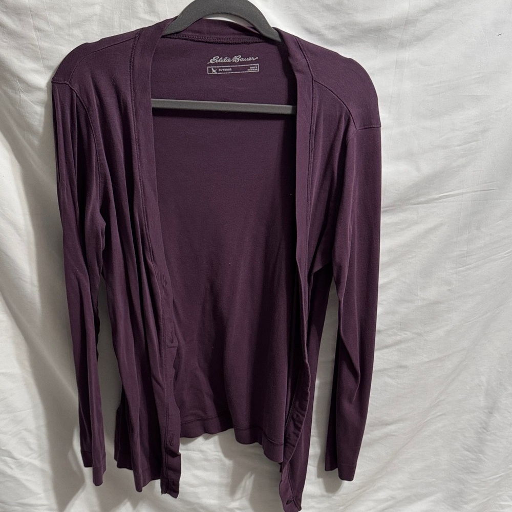 Eddie Bauer Plum Outdoor Cardigan